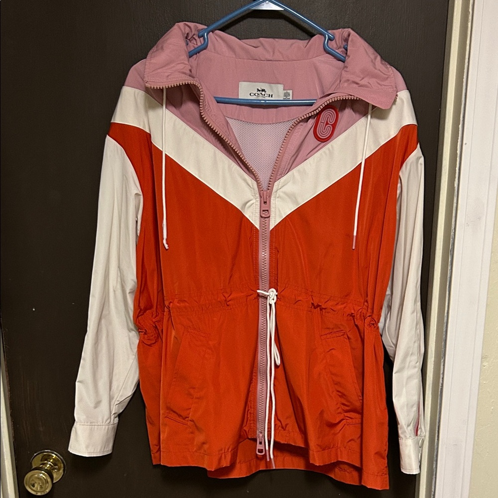 Coach Women's Red and Pink Utility Jacket